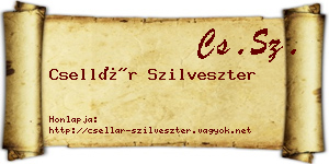 Csellár Szilveszter névjegykártya