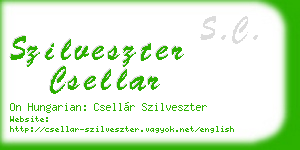 szilveszter csellar business card