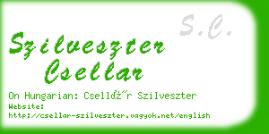 szilveszter csellar business card